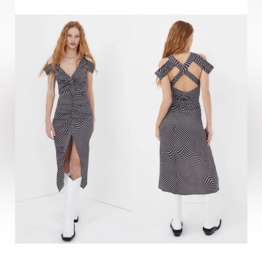 For Love & Lemons Beth Midi Dress NWT Polka Dots Sz Medium